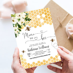 Invitación Mama To Bee Fiesta de Bebé Abeja de Miel