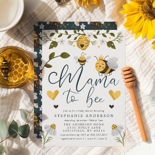 Invitación Mama To Bee Panal Abejorro Baby Shower