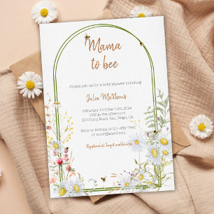 Invitación Mama to Bee Wildflower Boho Baby Shower