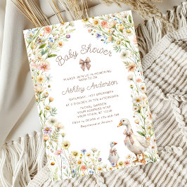 Invitación Mama y Baby Goose Boho Baby Shower