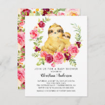 Mamá y Baby Sloth Baby Shower