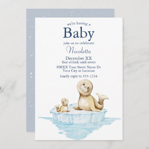 Invitación Mamá y bebe juntas de hielo