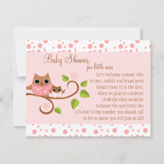 Invitación Mamá y Bebé Lechuza