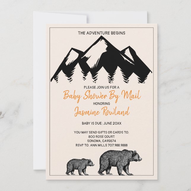 Invitación Mamá y bebe rusas usan Baby Shower (Anverso)