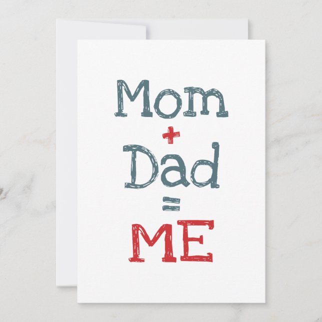 Invitación Mamá y papá son yo (Anverso)