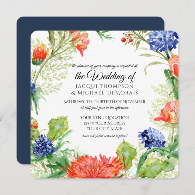 Invitación Mamáes corales Naranja  frascos (Anverso / Reverso)