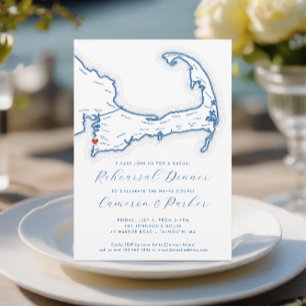 Invitación Mamáes de Falmouth Boda Casual Ensayo Cena