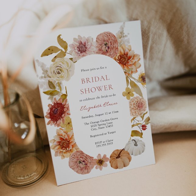 Invitación Mamáes de otoño y ducha de novia de las calabazas (Subido por el creador)