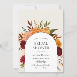 Invitación Mamáes Florales Caídas y Ducha Bridal del Arco Mar