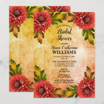 Mamáes florales de acuarela de otoño con ducha de 