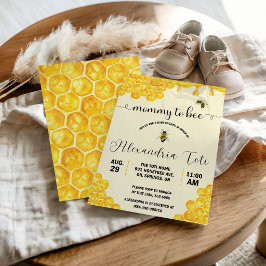 Invitación Mami Abeja!  Abeja Melífera, Miel, Shower de Bebé