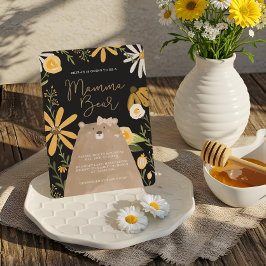 Invitación Mami Bear & Sweet Honey Bee Baby Shower