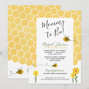 Invitación Mami De Honeycomb Neutral De Género Se Adquiere Ba
