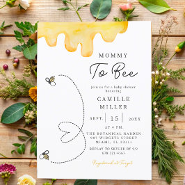 Invitación Mami-To-be-Cute Baby Shower escrita a mano