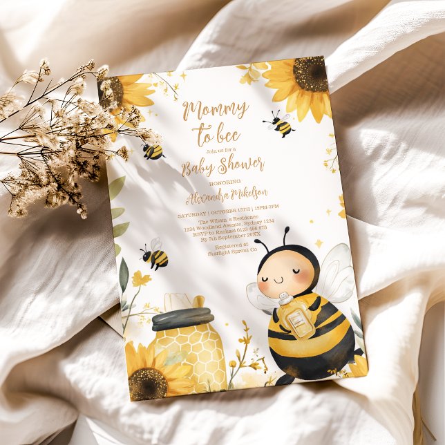Invitación Mami to bebe el Baby Shower floral (Subido por el creador)