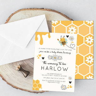 Invitación Mami to Bee Bumble Bee Baby Shower