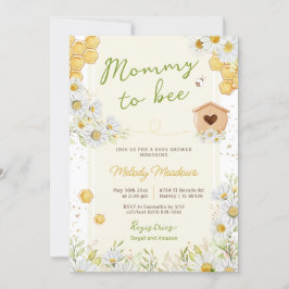 Invitación Mami to Bee Bumblebee Género Neutral Baby Shower