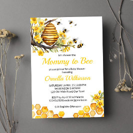 Invitación Mami to bee primavera abeja modelo de ducha de beb