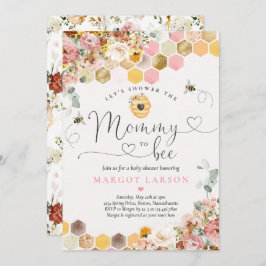 Invitación Mami To Bee Spring Boho Wildflower Baby Shower