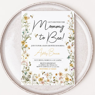 Invitación Mami to Bee Wildflower Baby Shower
