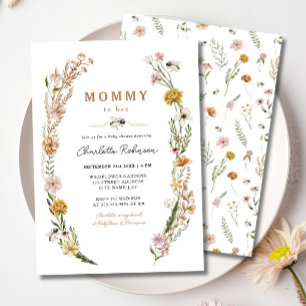 Invitación Mami To Bee Wildflower Baby Shower