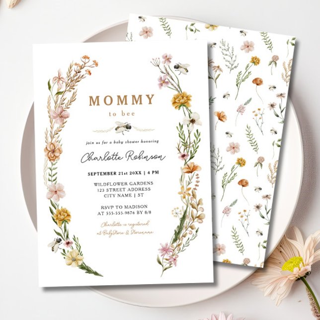 Invitación Mami To Bee Wildflower Baby Shower (Subido por el creador)