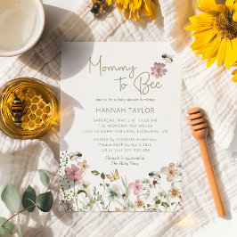Invitación Mami to Bee Wildflower Baby Shower