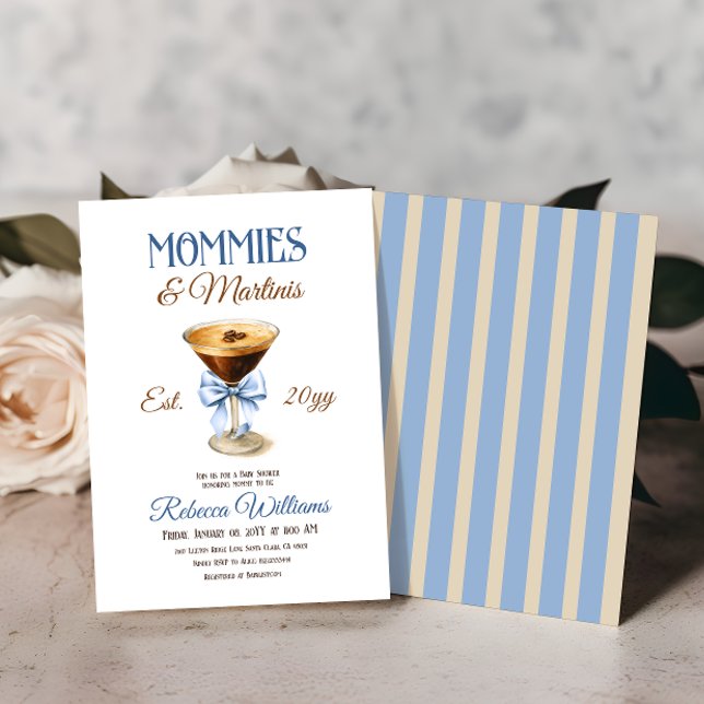 Invitación Mamis y Martini Un niño Tini Baby Shower (Subido por el creador)