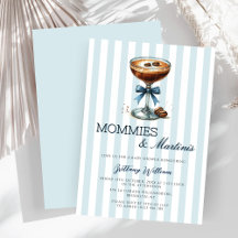 Mamis y Martinis Blue Bow Boy Baby Shower
