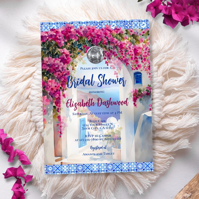 Invitación Mamma Mia Italiana Tile Disco Ball Bridal Shower (Subido por el creador)