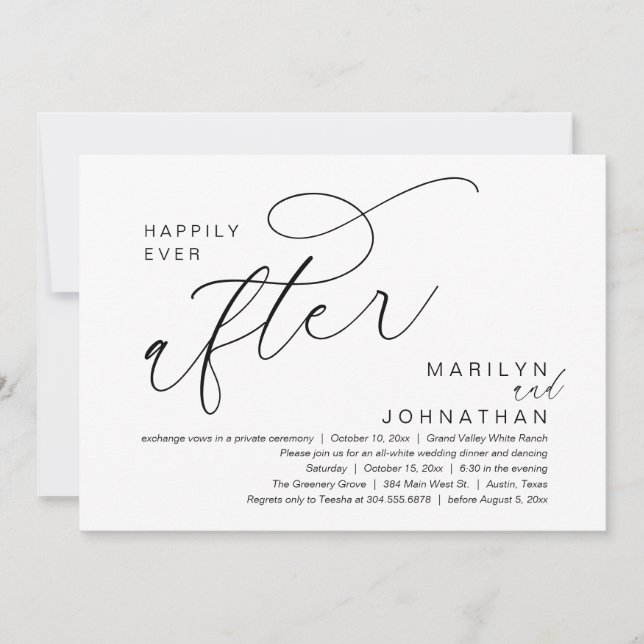 Invitación Mañana Después, Boda Post Brunch Gracias (Anverso)