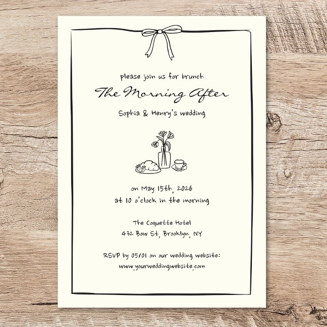 Invitación Mañana después de que se agarrara la mano sin tiem (Subido por el creador)
