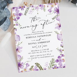 Invitación Mañana floral moderna después de brunch Boda