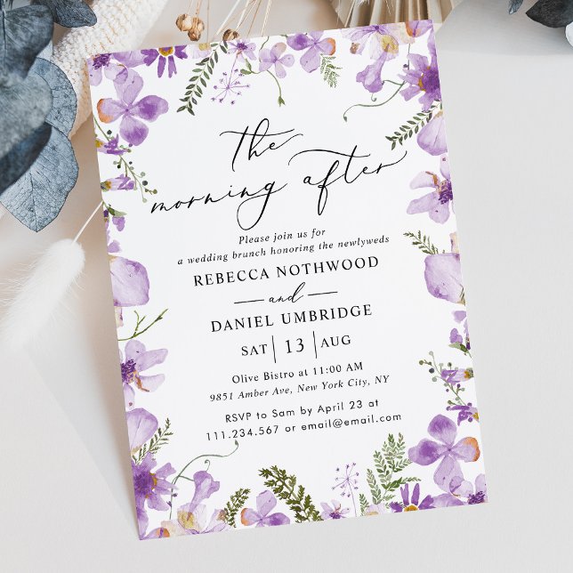 Invitación Mañana floral moderna después de brunch Boda (Subido por el creador)