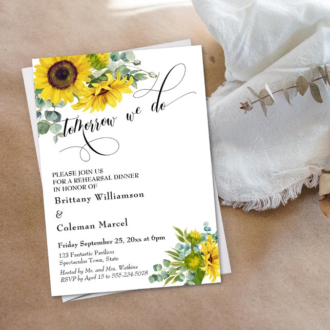 Invitación Mañana Hacemos Cena De Ensayos Florales (Subido por el creador)