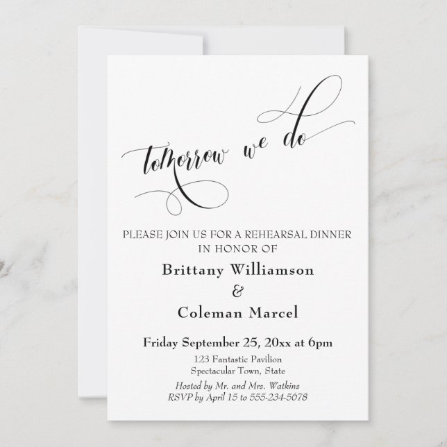 Invitación Mañana hacemos tipografía ensayo cena (Anverso)
