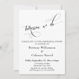 Invitación Mañana hacemos tipografía ensayo cena
