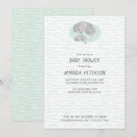 Manatee con baño y bebé con Baby Shower con olas