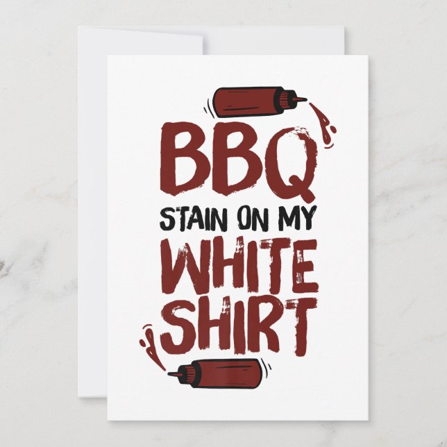 Invitación Mancha de barbacoa en mi White Premium (Anverso)