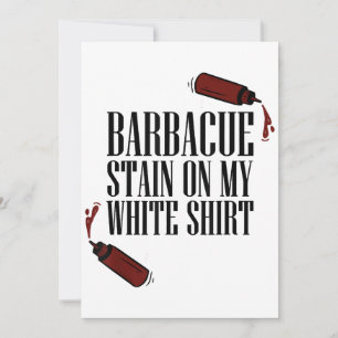 Invitación Manchas de barbacoa en mi blanco 