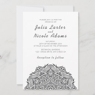 Invitación Mandala de Boda Ordinada Joya Persa