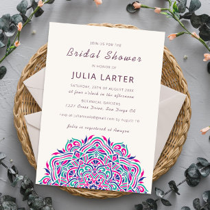 Invitación Mandala de boda Ordinate Joya Persa Ducha Nupcial