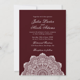 Invitación Mandalá de estilo de motivo artístico moderno para