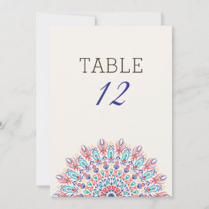 Invitación Mándala de hierba seca de Pampas para número de me