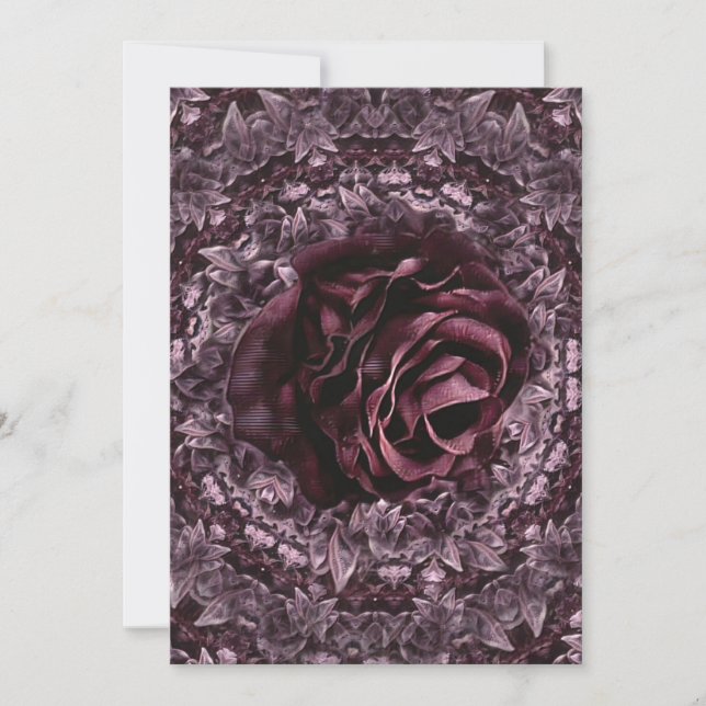 Invitación Mandala de rosa  (Anverso)