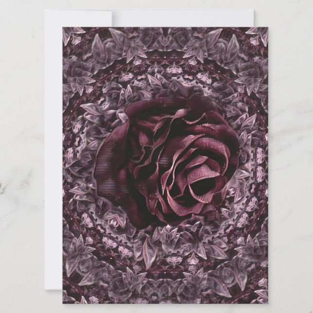 Invitación Mandala de rosa  (Anverso)