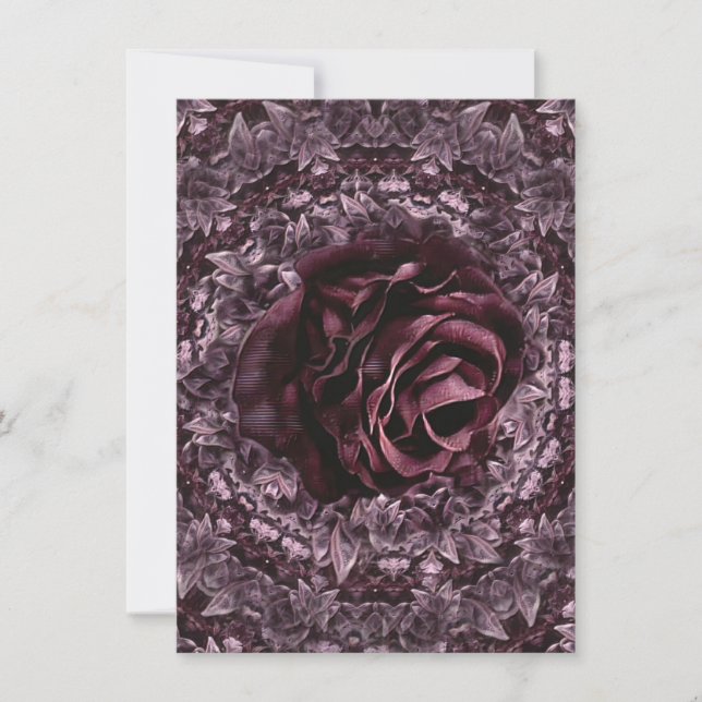 Invitación Mandala de rosa  (Anverso)