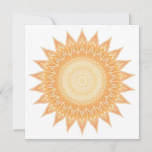 Invitación "Mandala del girasol dorado - la luz dentro de ti"