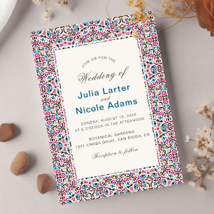 Invitación Mandalá geométrico de celosía marroquí Boda