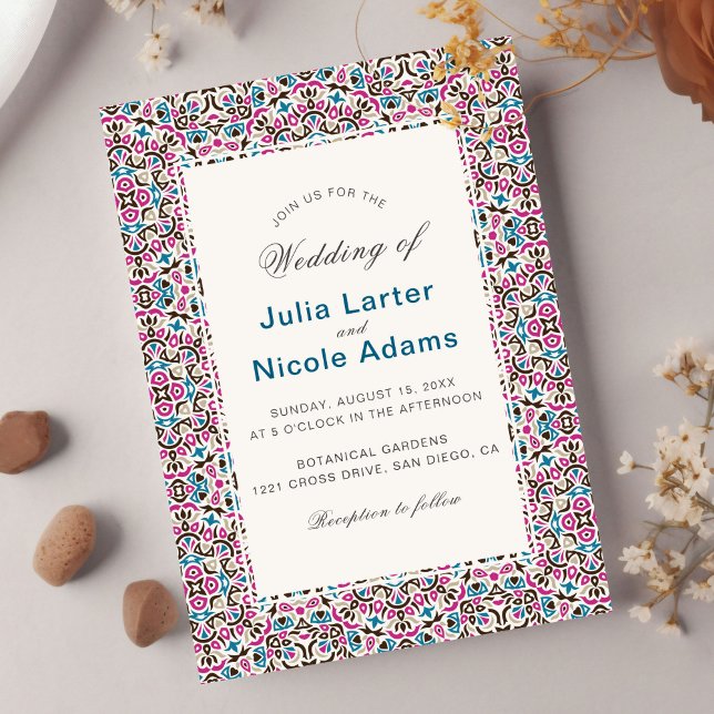 Invitación Mandalá geométrico de celosía marroquí Boda (Subido por el creador)